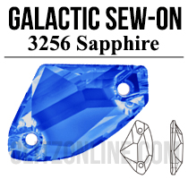 3256 Glitzstone Sapphire Blue Crystal Sew On Galactic Rhinestones